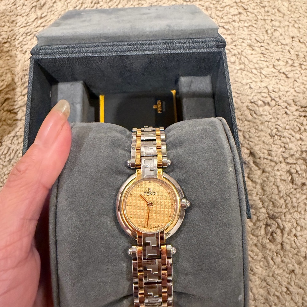 “Authentic” Fendi Two-Tone Gold and Silver Watch